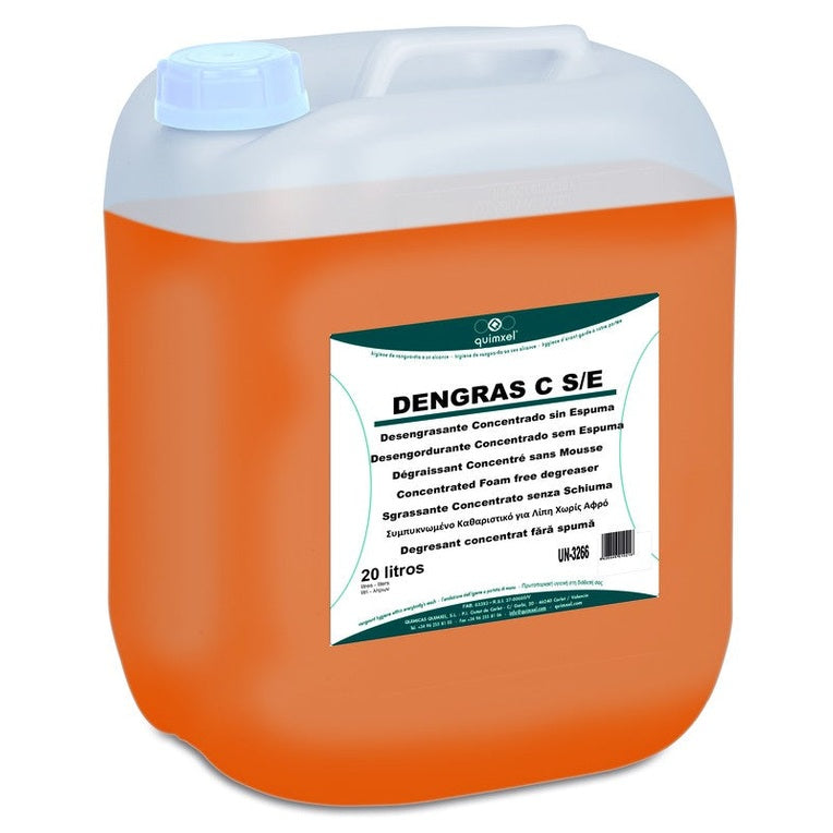 Desengrasante Industrial Concentrado Sin Espuma Dengras C S/E 20 Litros