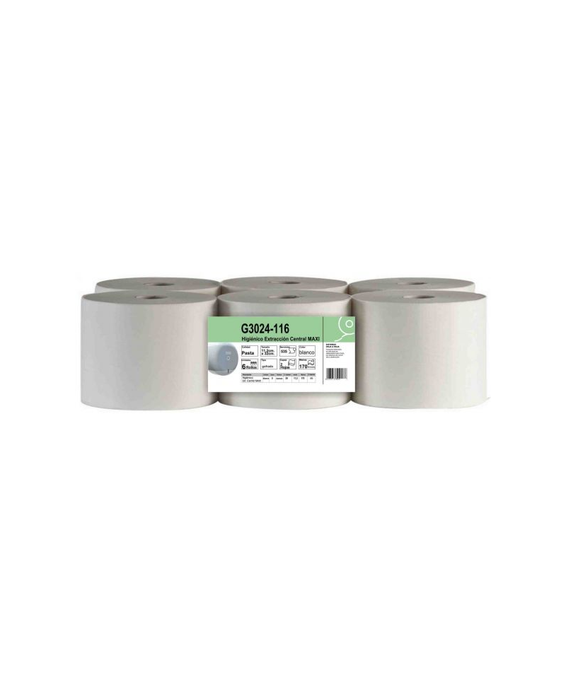 Papel Higiénico Industrial MAXI Extracción Central 535 servicios