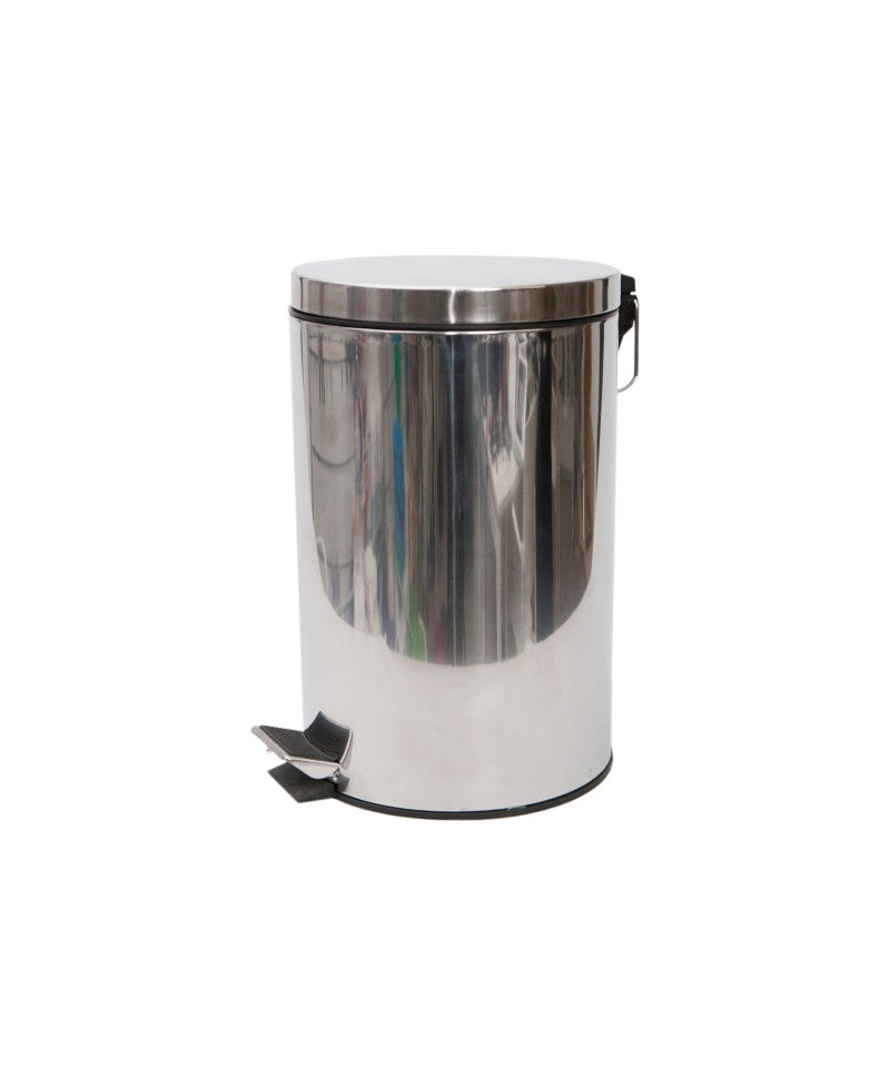 Papelera Acero Inox Con Pedal 12 litros