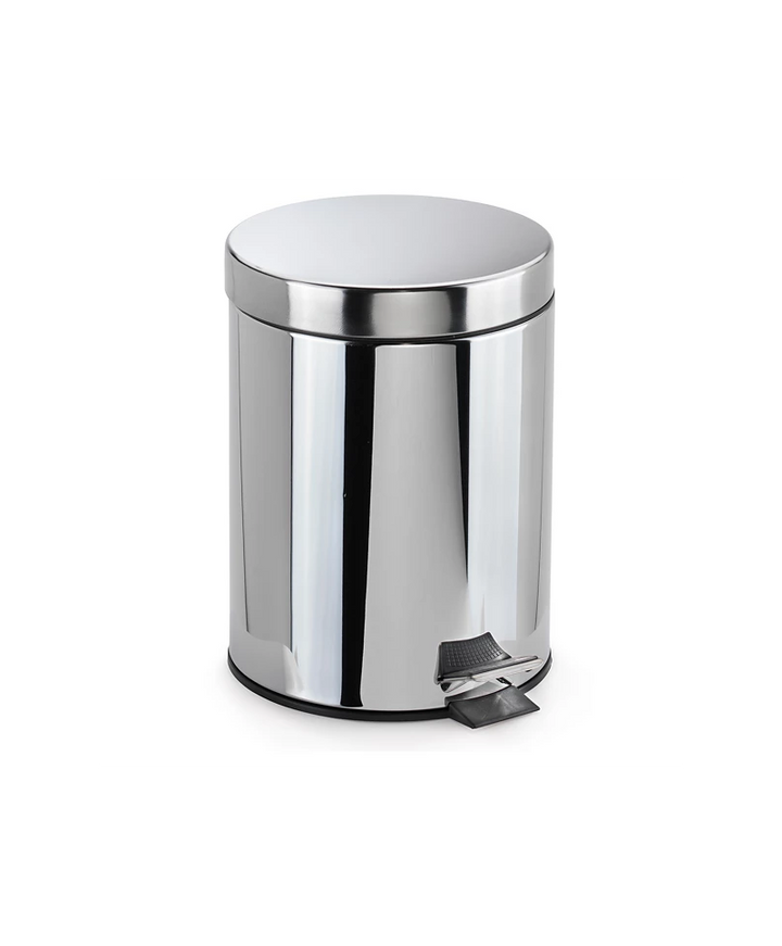 Papelera Acero Inox Con Pedal 5 litros