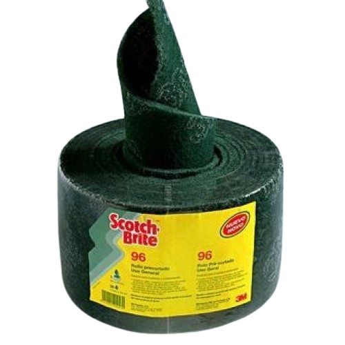 Rollo de estropajo Scotch Brite verde precortado 3M (96MM x 134MM) para limpieza profesional – Pack de 12 rollos en oferta