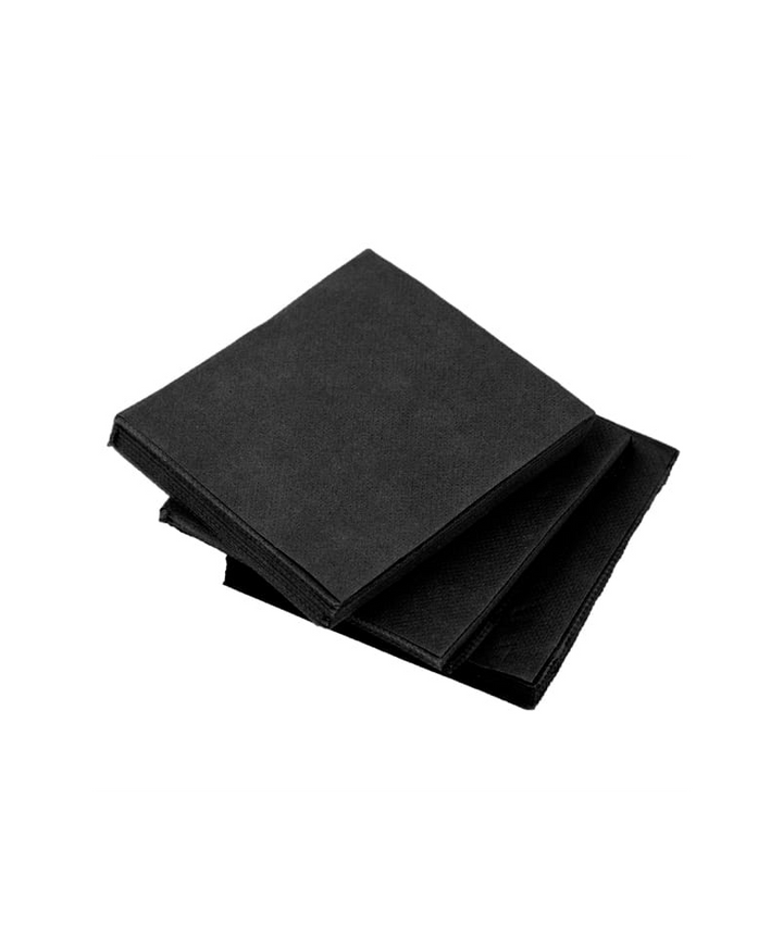 Servilletas 20x20 Punta Punta 2 Capas Negras