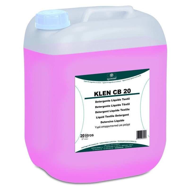 Detergente líquido textil, Klen CB 20 5L Y 20L