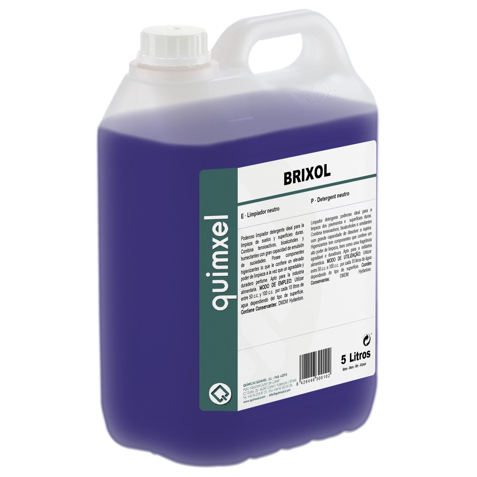 Fregasuelos Neutro BRIXOL Quimxel 5 litros