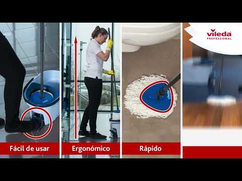 Cubo de Fregona Estrecho Kit Ultraspin Vileda Set Fregona+Cubo Pedal