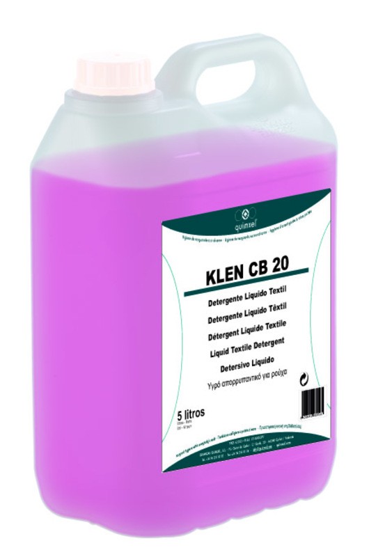 Detergente líquido textil, Klen CB 20 5L Y 20L