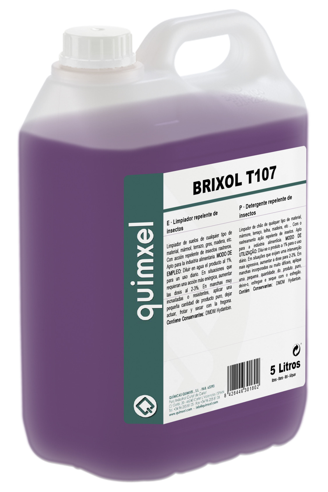 Fregasuelos Insecticida. BRIXOL T 107 5 LTS.