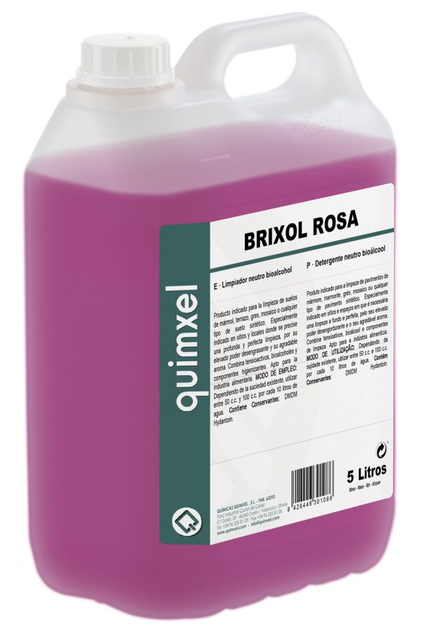 Fregasuelos Neutro Bialcohol Brixol Rosa 5L.